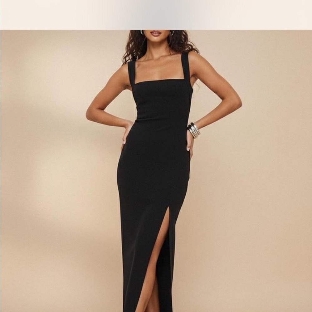 Princess Polly Black Maxi Dress with Slit